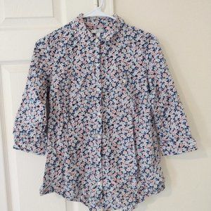 Floral Button Down  Shirt for Women